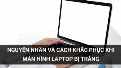 màn hình laptop bị trắng